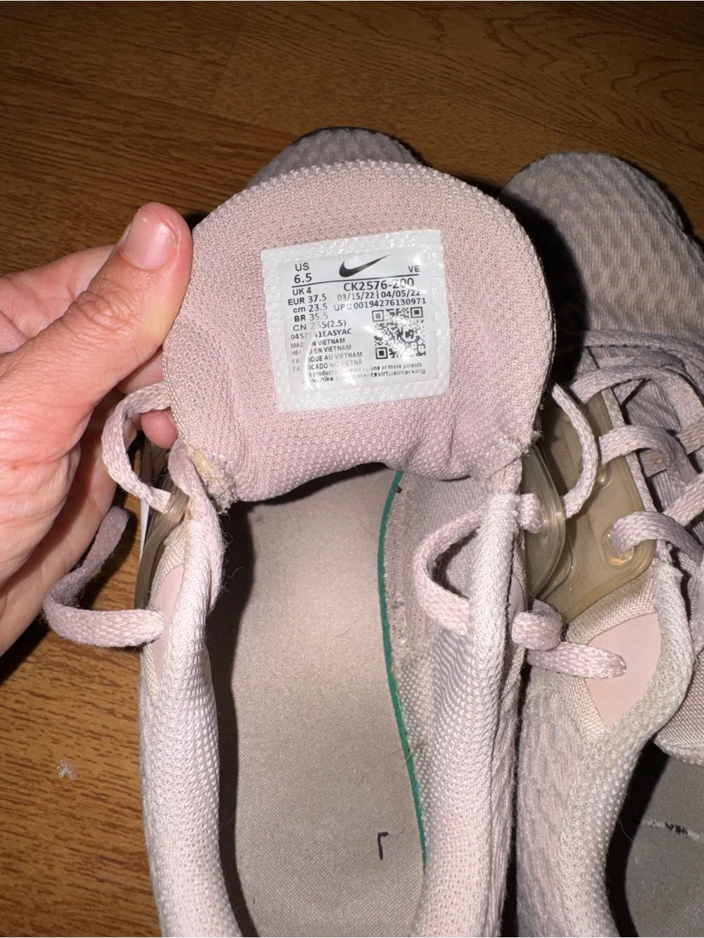 Nike Light Pink Mesh Sneakers